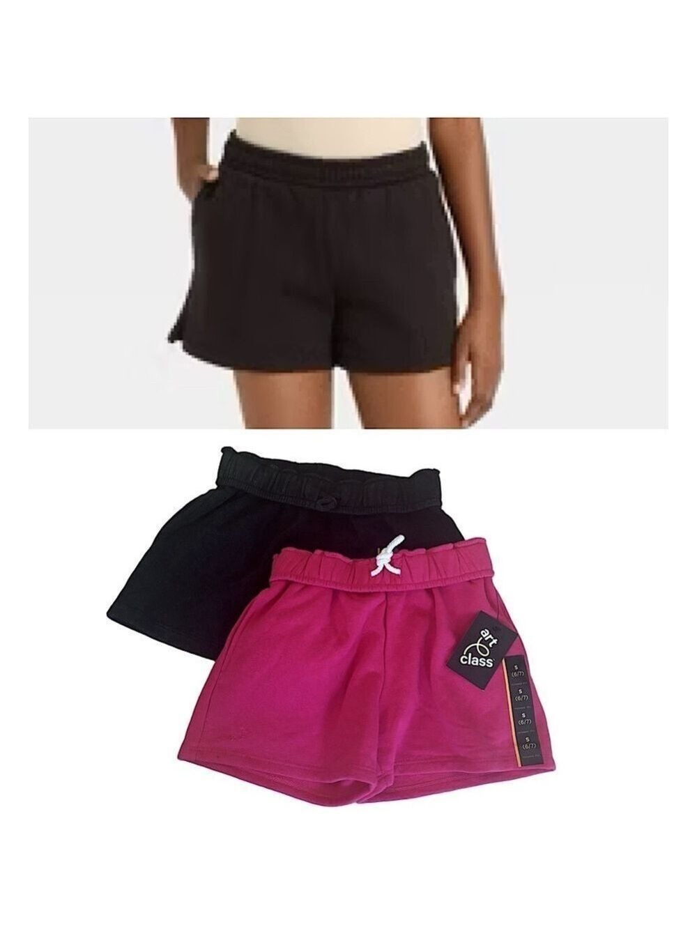 Art class set of 2 fleeced shorts